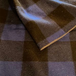 60” x 82” buffalo blue plaid wool blanket